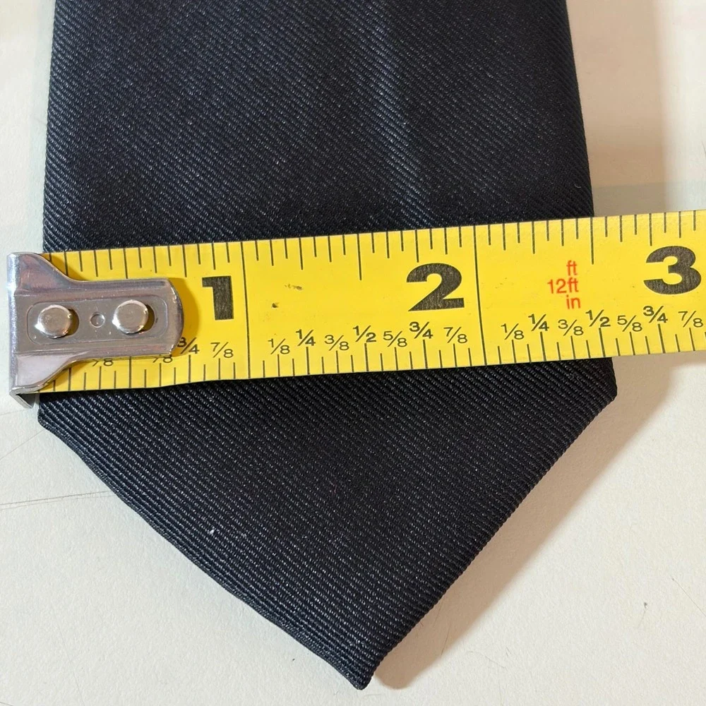 Chaps Mens Black Solid Classic Width‎ Necktie NWT BY050010 Formal Game Day Tie